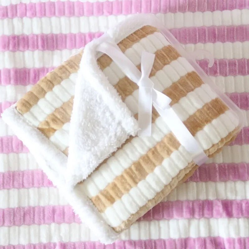 Plaid bebe rayé 75x100 cm - Choupinoo