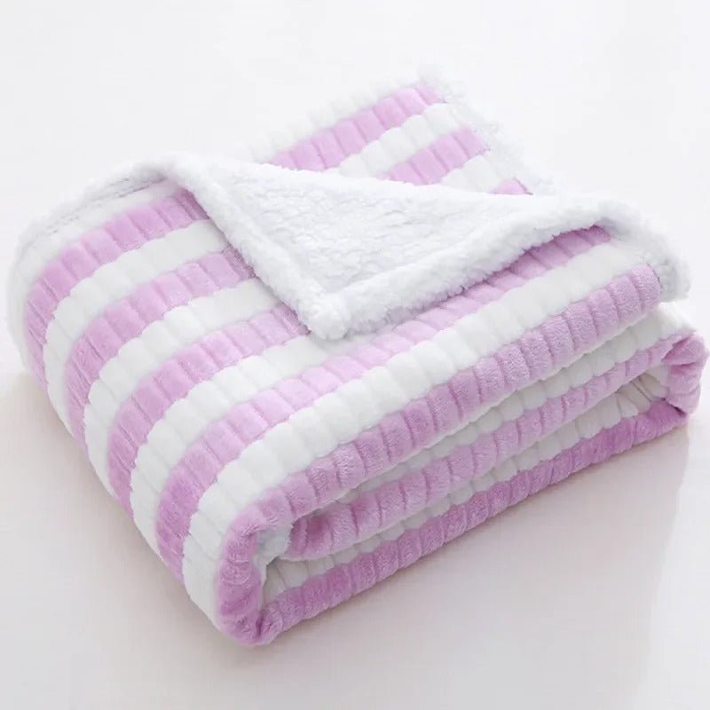 Plaid bebe rayé 75x100 cm - Choupinoo