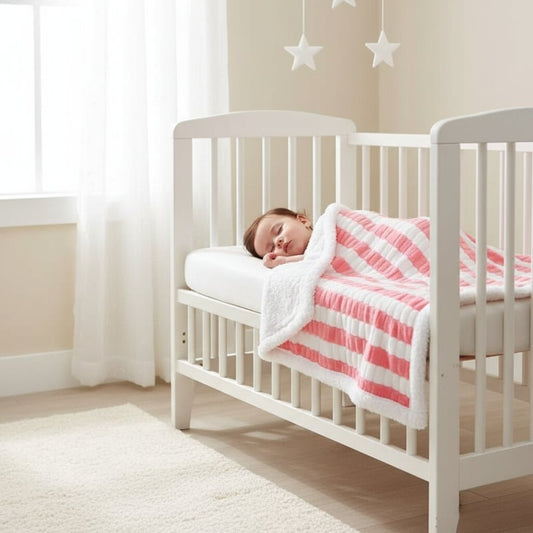 Plaid Bébé Rayé en microfibre douce 75 × 100 cm - Choupinoo