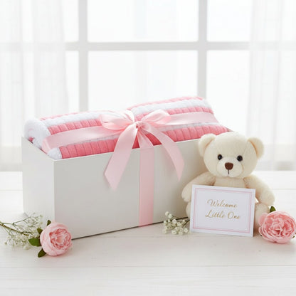 Plaid Bébé Rayé en microfibre douce 75 × 100 cm - Choupinoo