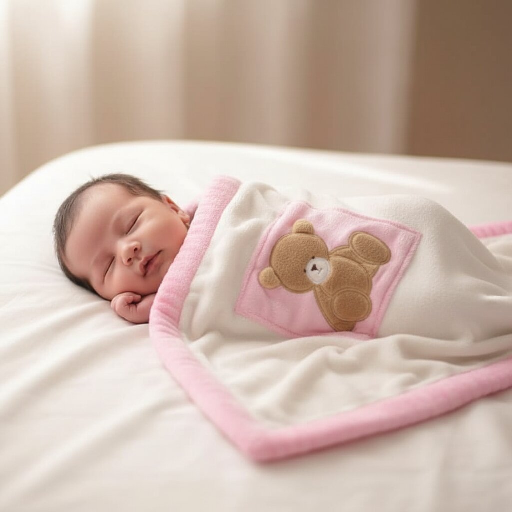Plaid Flanelle Enfant motif ours - Choupinoo