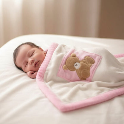 Plaid Flanelle Enfant motif ours - Choupinoo