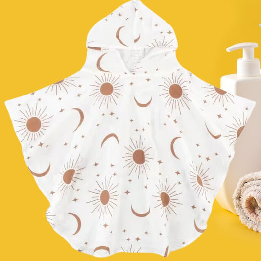 Poncho de bain bébé gaze de coton - Choupinoo