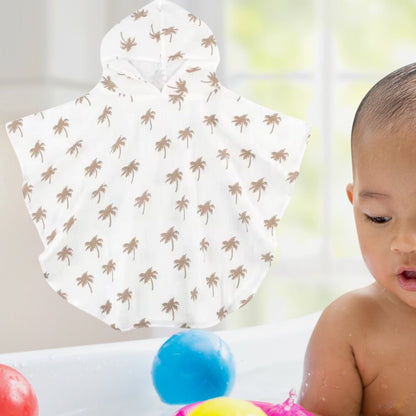 Poncho de bain bébé gaze de coton - Choupinoo