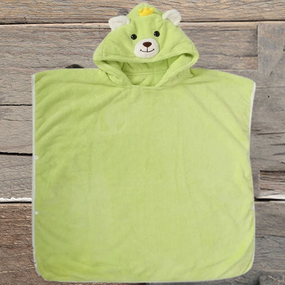 poncho de bain bebe - Panda vert | choupinoo.com