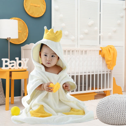 poncho de bain bebe - blanc roi | choupinoo.com