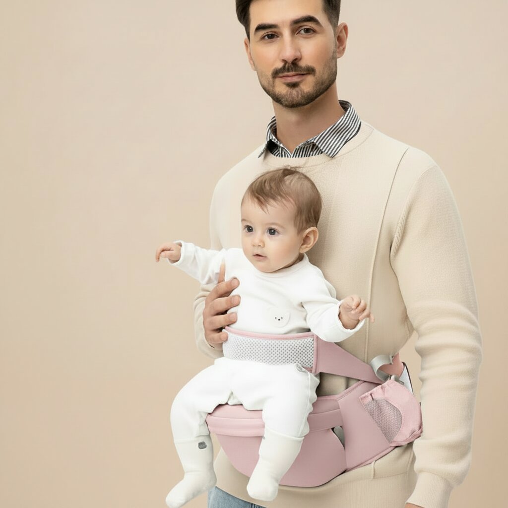 Porte - bébé assis coton — Sangles rembourrées jusqu'à 20 kg - Choupinoo
