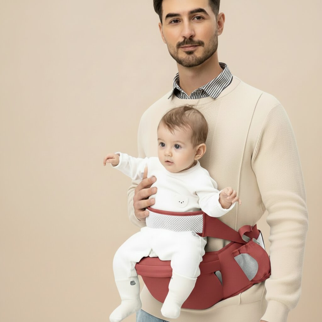Porte - bébé assis coton — Sangles rembourrées jusqu'à 20 kg - Choupinoo