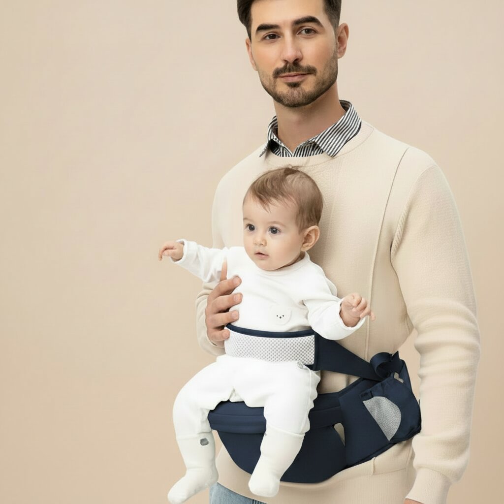 Porte - bébé assis coton — Sangles rembourrées jusqu'à 20 kg - Choupinoo