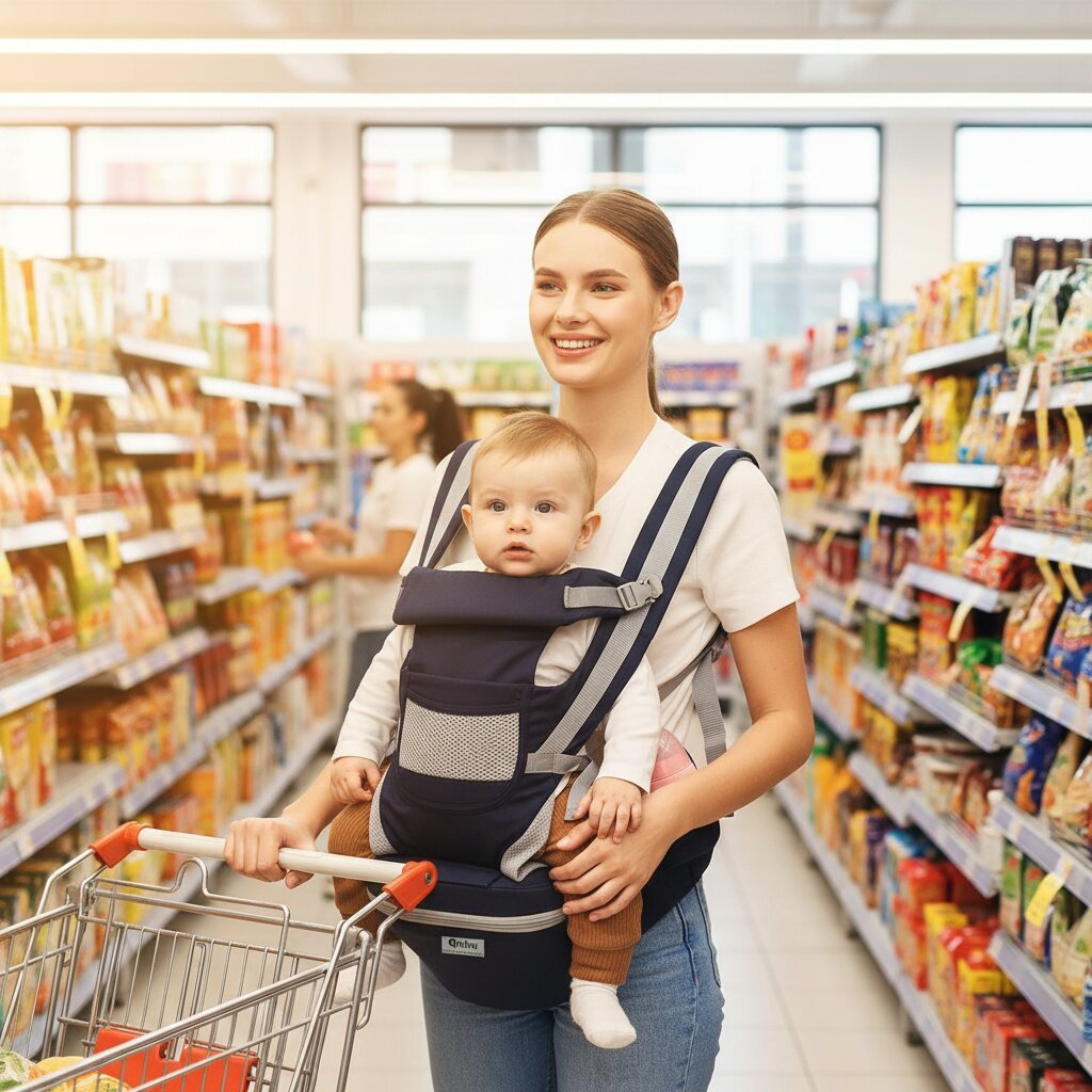Porte - bébé bleu nuit ergonomique — 15 positions, de la naissance à 20 kg - Choupinoo