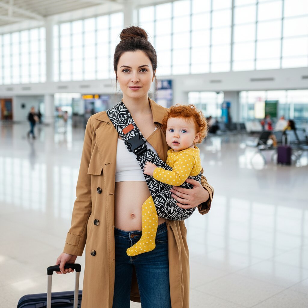 Porte - bébé Épaule Latéral en Coton Souple — Pliable, Léger, de 6 mois à 20 kg - Choupinoo