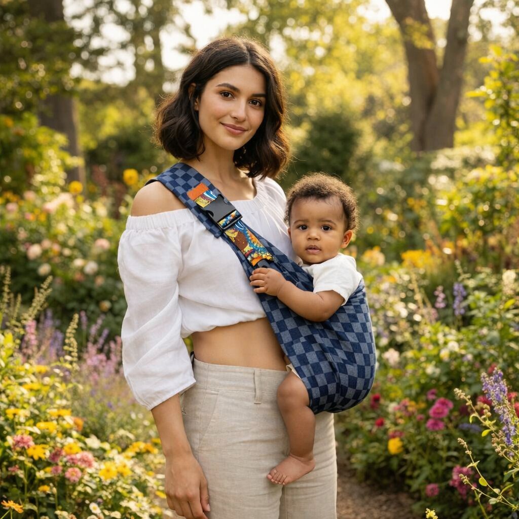 Porte - bébé Épaule Latéral en Coton Souple — Pliable, Léger, de 6 mois à 20 kg - Choupinoo