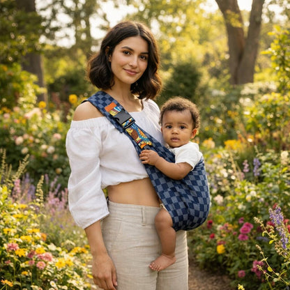 Porte - bébé Épaule Latéral en Coton Souple — Pliable, Léger, de 6 mois à 20 kg - Choupinoo