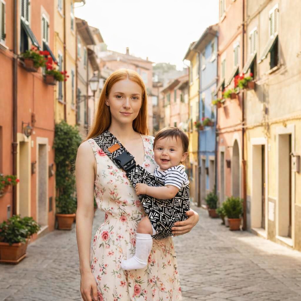 Porte - bébé Épaule Latéral en Coton Souple — Pliable, Léger, de 6 mois à 20 kg - Choupinoo