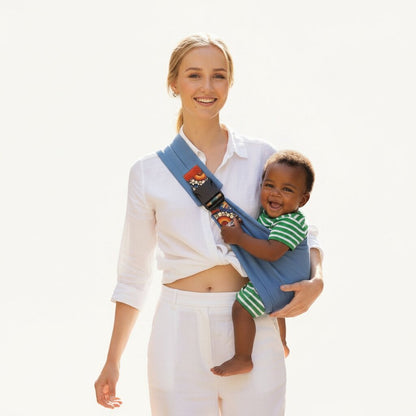 Porte - bébé Épaule Latéral en Coton Souple — Pliable, Léger, de 6 mois à 20 kg - Choupinoo