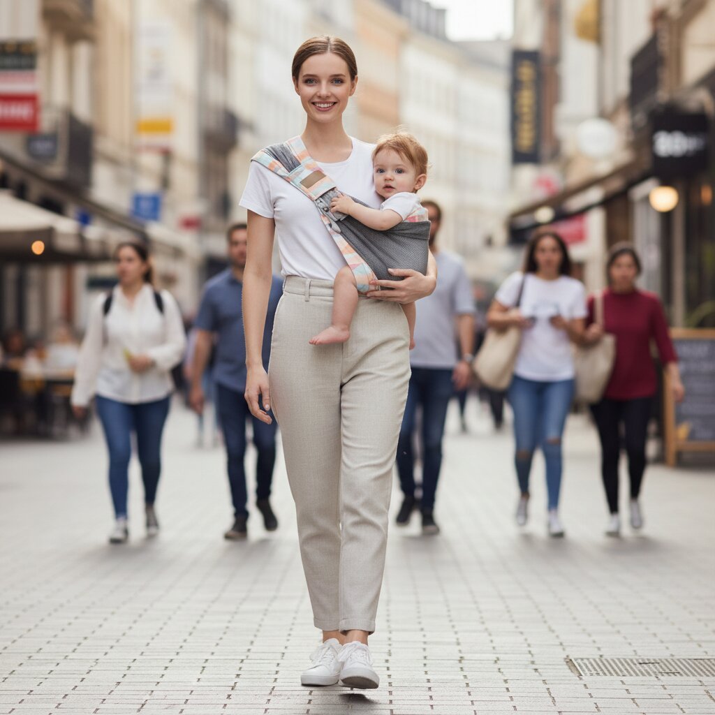 Porte - bébé sling en maille de coton - Choupinoo
