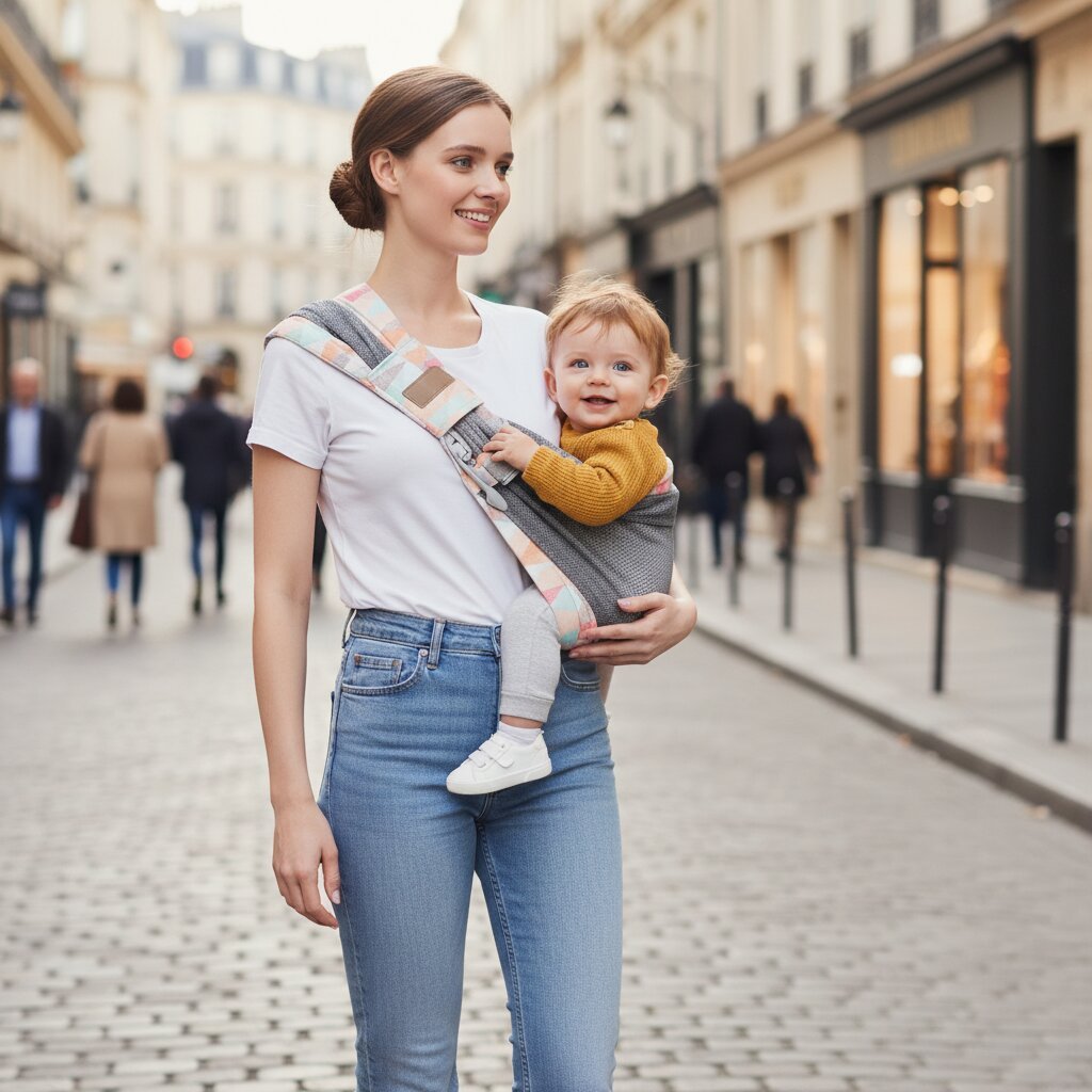 Porte - bébé sling en maille de coton - Choupinoo