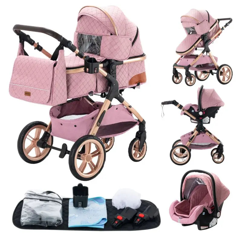 Poussette 3 en 1 évolutive — De la naissance à 3 ans, pack complet inclus