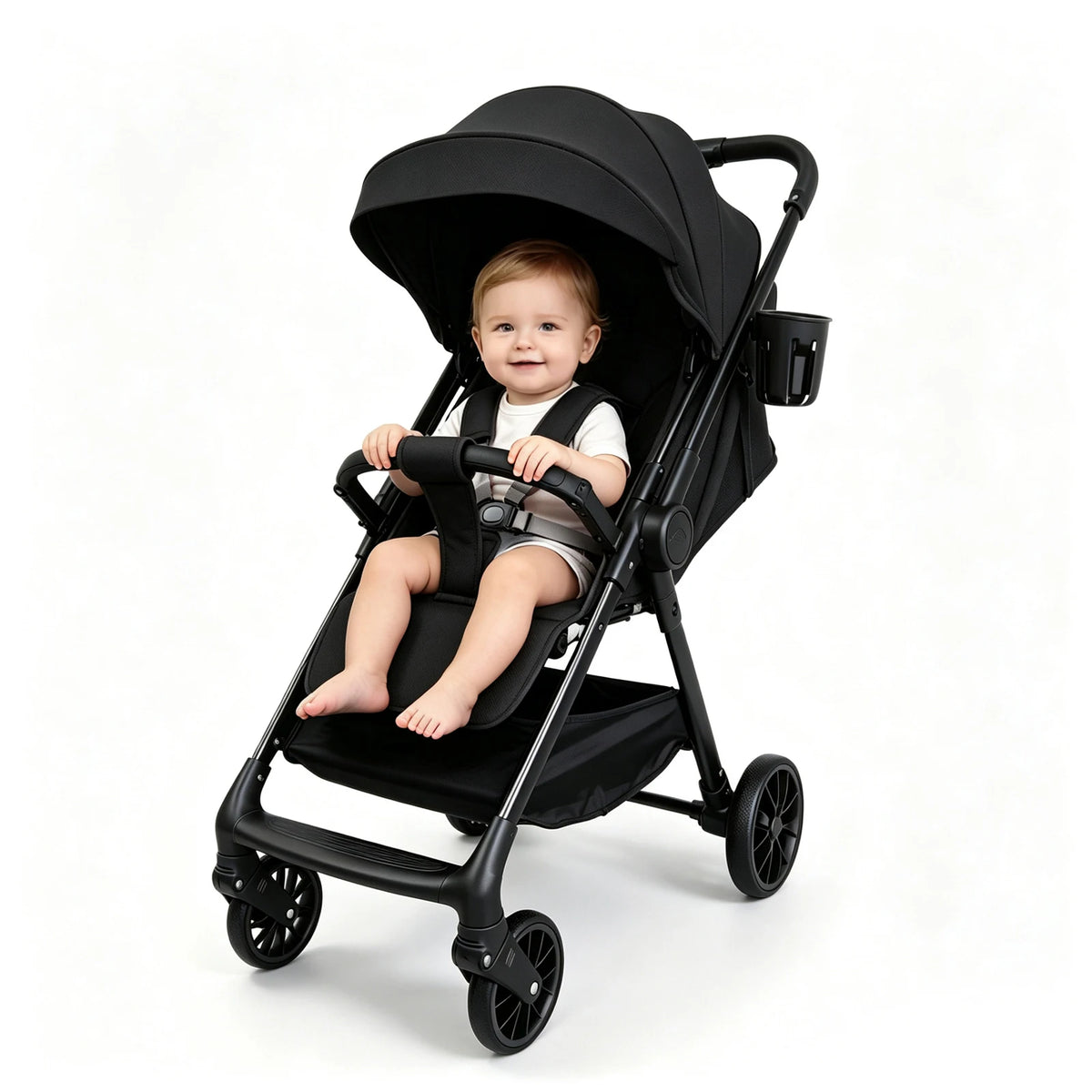 Poussette Bébé 2 en 1 Légère et Pliable pour Voyage