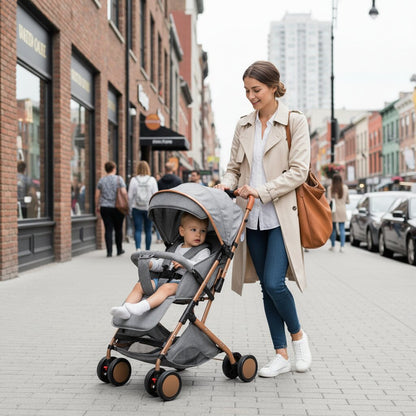 Promenade urbaine avec poussette légère vacances bébé - Choupinoo