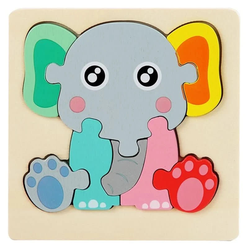 Puzzle Montessori animaux en bois 1 - 3 ans - Choupinoo