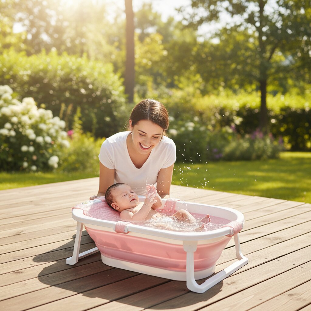 Réducteur de Baignoire Bébé en Filet de Coton — Sège de bain sécurisé dès la naissance - Choupinoo