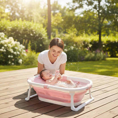 Réducteur de Baignoire Bébé en Filet de Coton — Sège de bain sécurisé dès la naissance - Choupinoo