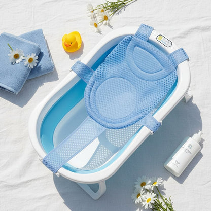 Réducteur de Baignoire Bébé en Filet de Coton — Sège de bain sécurisé dès la naissance - Choupinoo