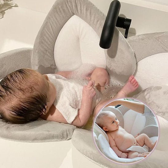 Reducteur de bain tapis pour bébé en tissu de fleur - Choupinoo