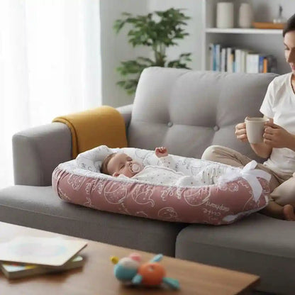 Reducteur de lit anse berceau bleu éléphant - Choupinoo