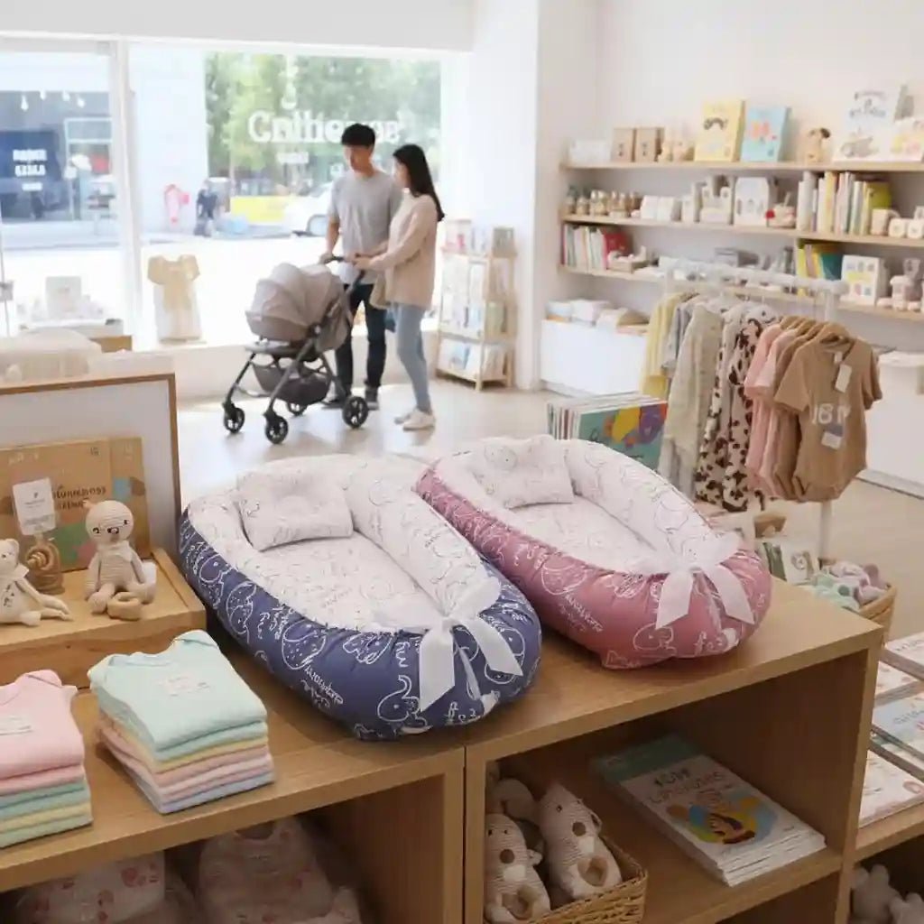 Reducteur de lit anse berceau bleu éléphant - Choupinoo