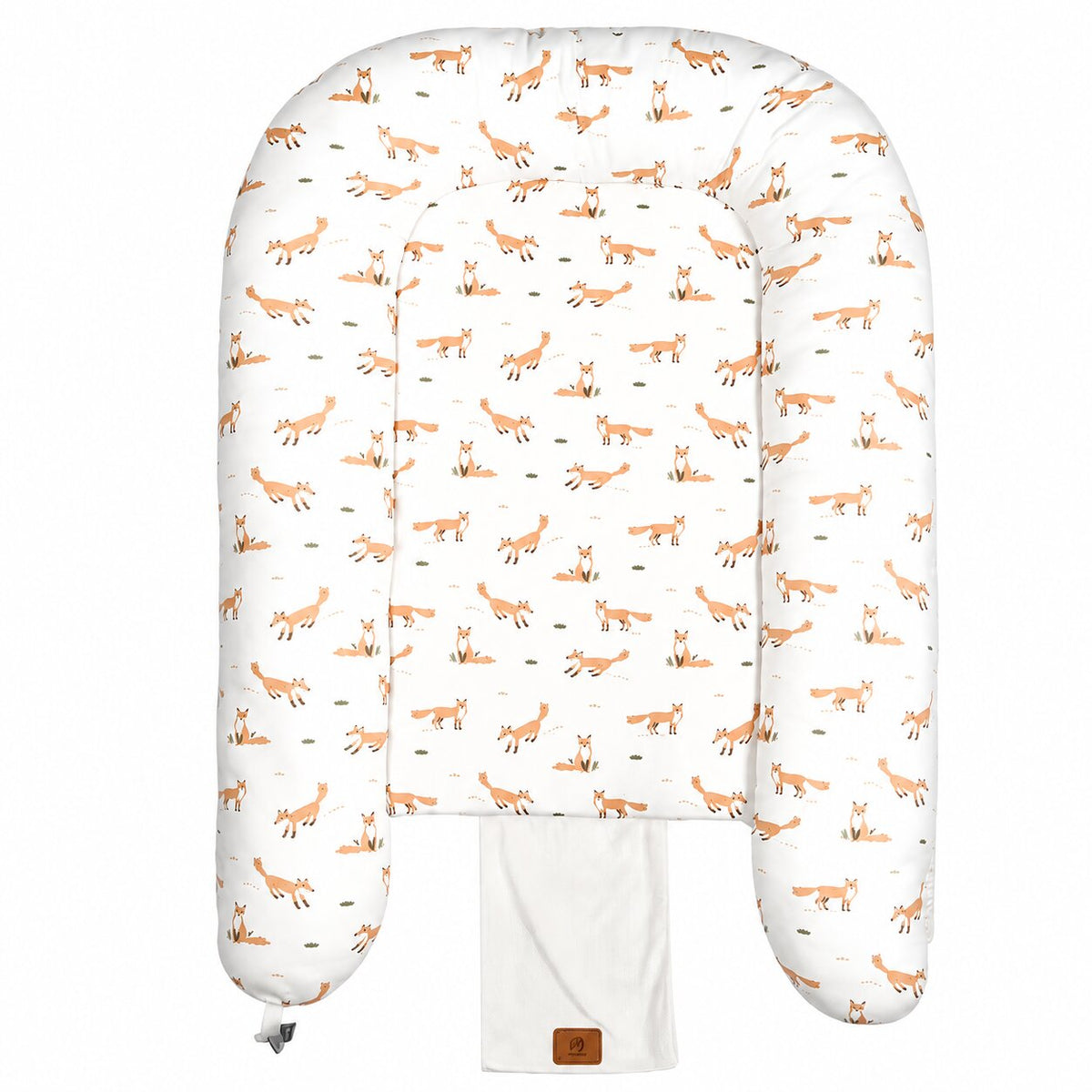 Reducteur de lit bebe renard motif renards ouvert a plat vue de dessous - Choupinoo