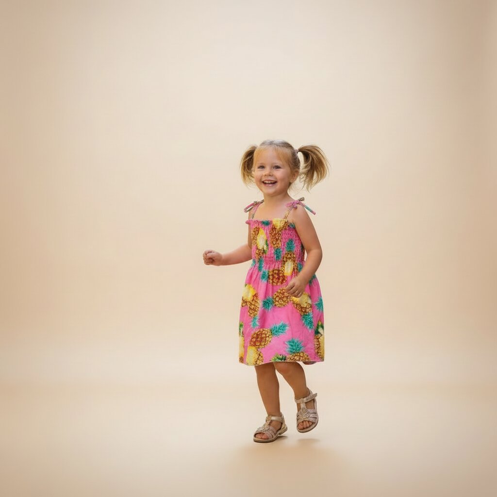 Robe enfant fille été sans manches – Style princesse