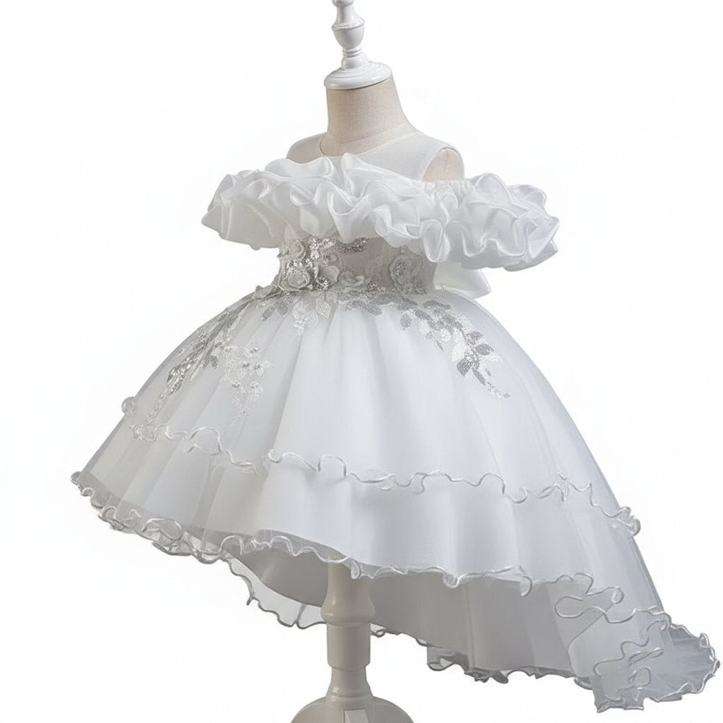 Robe Bapteme – Princesse à Traîne Florale - Choupinoo