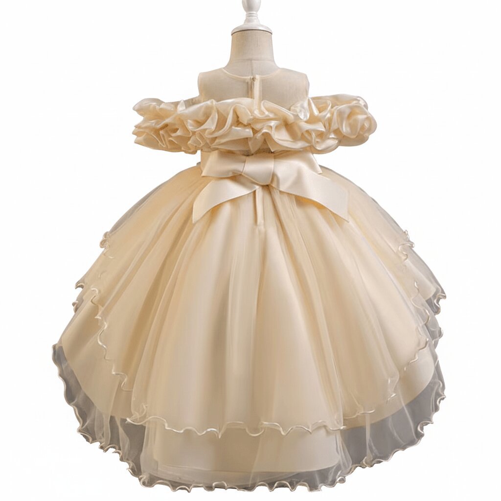 Robe Bapteme – Princesse à Traîne Florale - Choupinoo