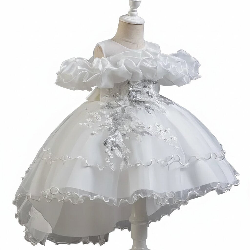 Robe Bapteme – Princesse à Traîne Florale - Choupinoo