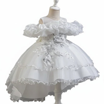 Robe Bapteme – Princesse à Traîne Florale - Choupinoo
