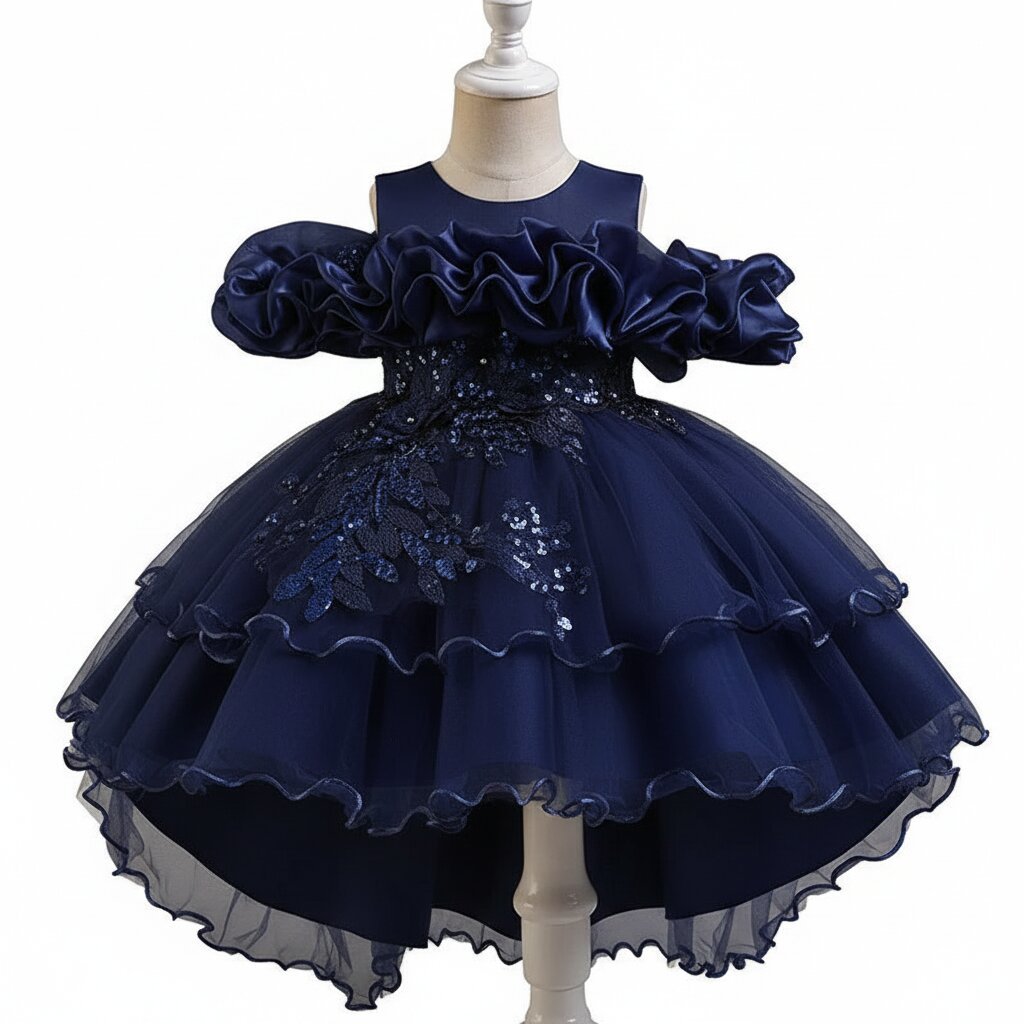 Robe Bapteme – Princesse à Traîne Florale - Choupinoo