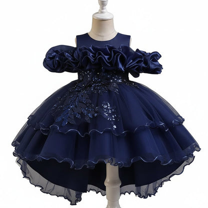 Robe Bapteme – Princesse à Traîne Florale - Choupinoo