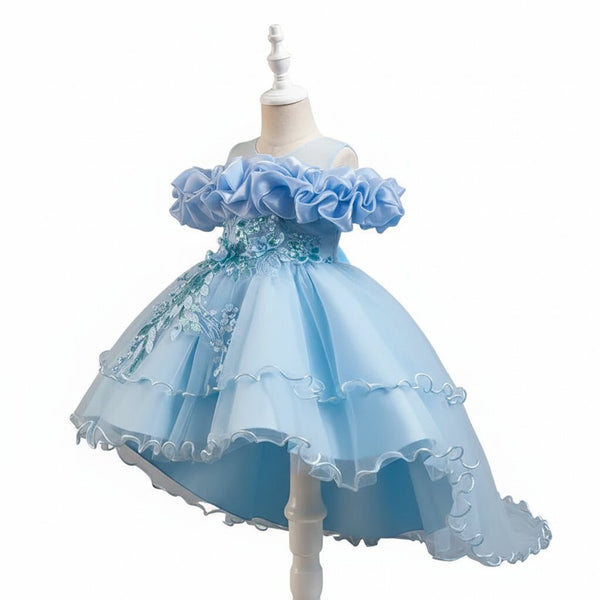 Robe Bapteme – Princesse à Traîne Florale - Choupinoo