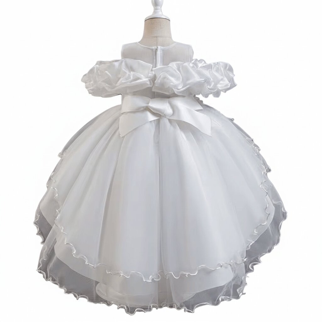 Robe Bapteme – Princesse à Traîne Florale - Choupinoo
