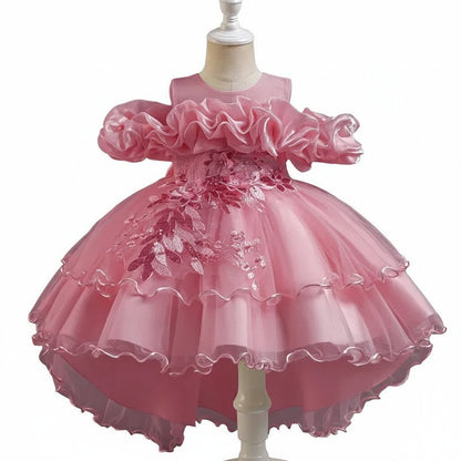 Robe Bapteme – Princesse à Traîne Florale - Choupinoo