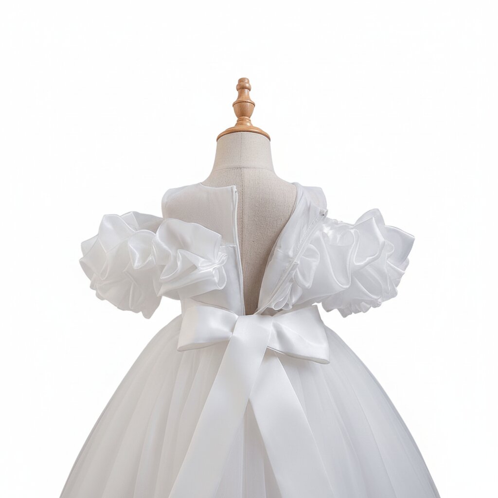 Robe Bapteme – Princesse à Traîne Florale - Choupinoo