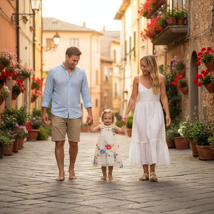 Robe Bébé Fille Été Broderie Florale – Sans Manches Coton | Choupinoo - Choupinoo