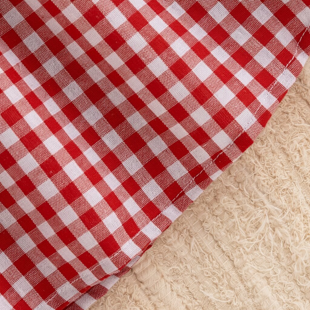 Robe bebe fille été rouge – Motif fraises & carreaux - Choupinoo