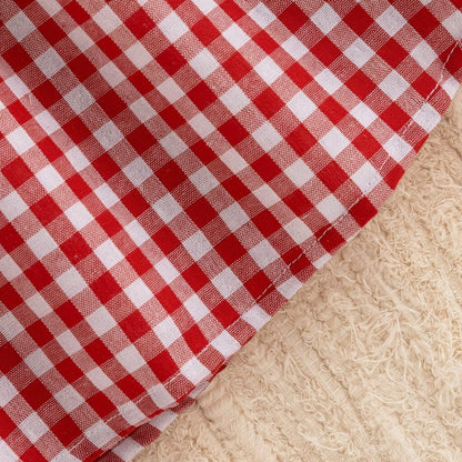 Robe bebe fille été rouge – Motif fraises & carreaux - Choupinoo
