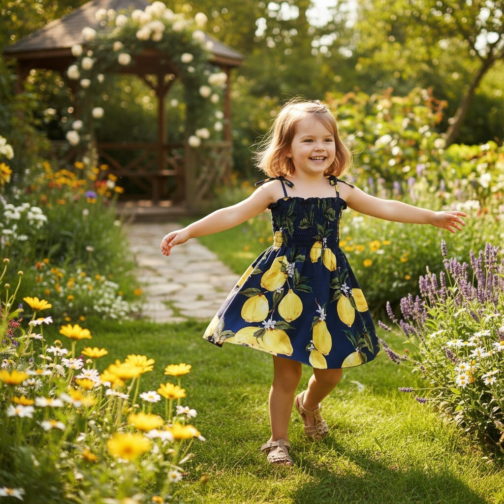 Robe enfant fille été sans manches – Style princesse - Choupinoo
