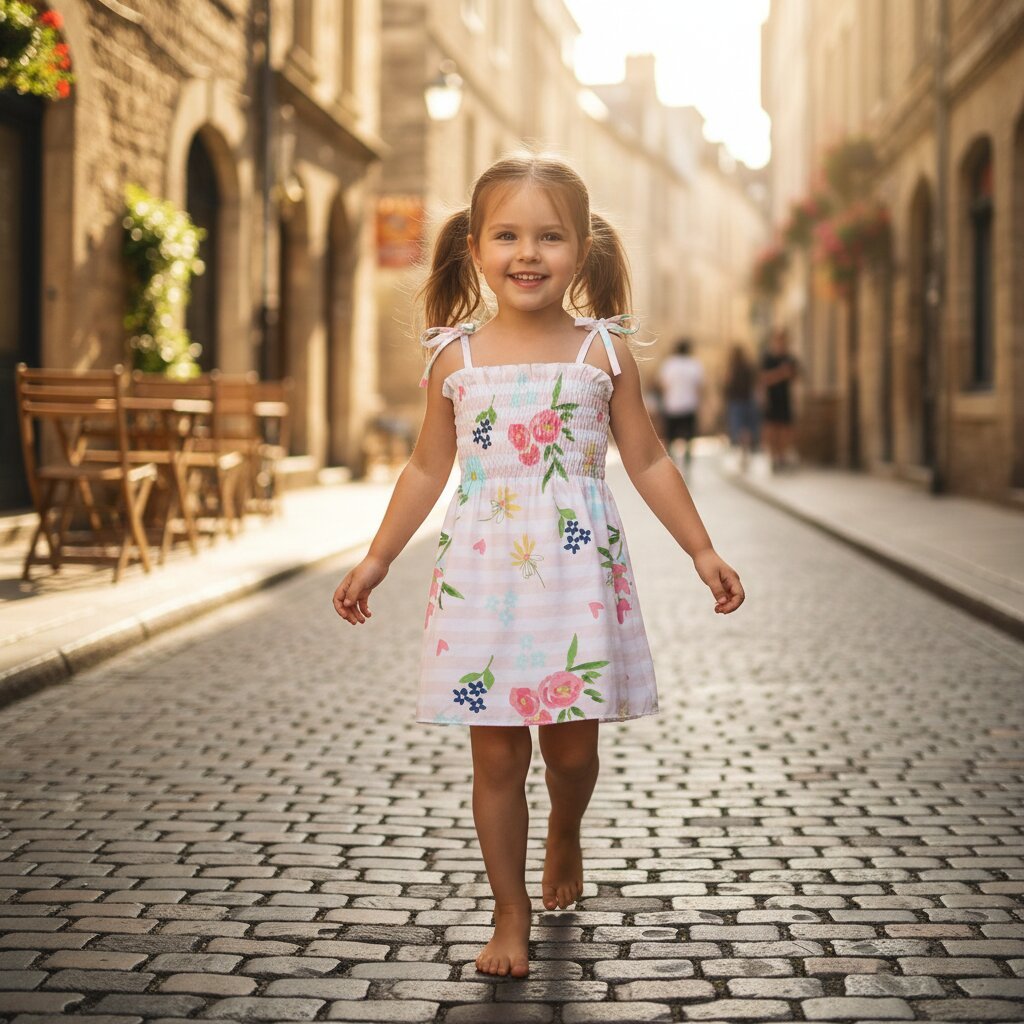 Robe enfant fille été sans manches – Style princesse - Choupinoo