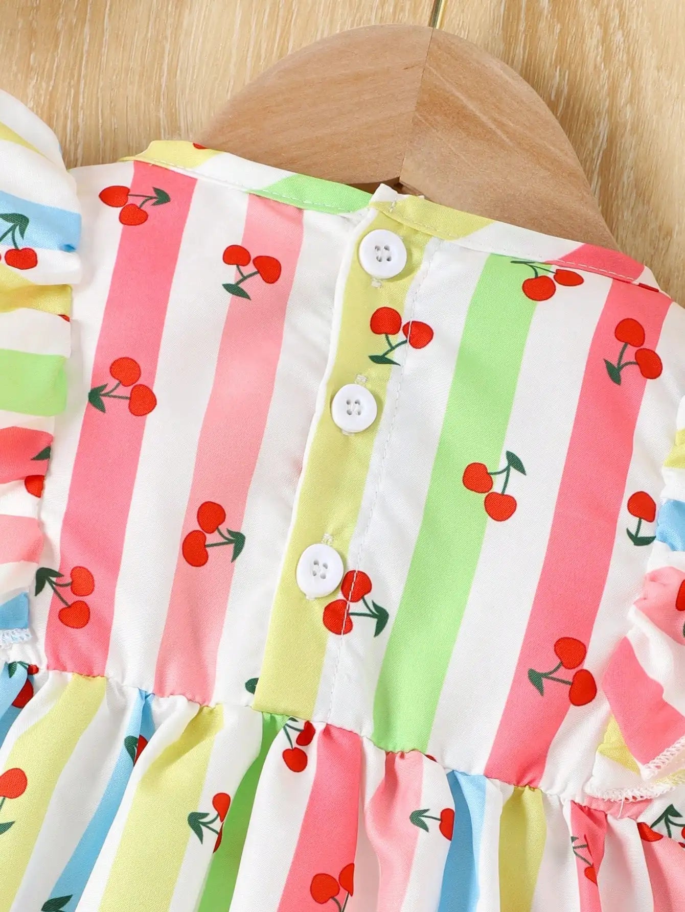 Robe Fille Bébé 6M - 3 Ans – Imprimé Cerises & Nœud Ruban - Choupinoo