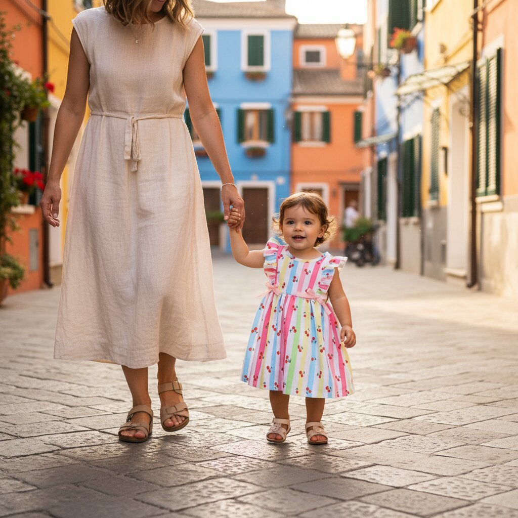 Robe Fille Bébé 6M - 3 Ans – Imprimé Cerises & Nœud Ruban - Choupinoo